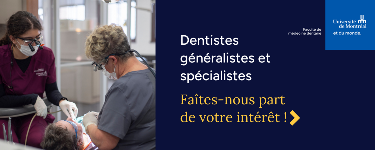 Appel d'intérêt dentistes et enseignement